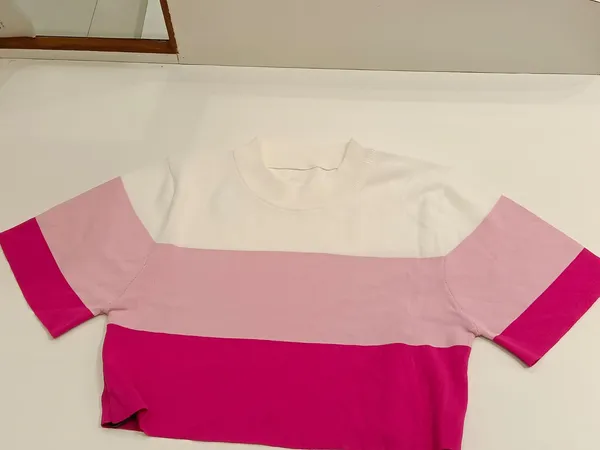 Pink_Premium_Knitted_T-Shirt_For_Women