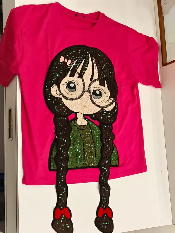 Pink_Premium_Cotton_Spandex_T-Shirt_For_Women