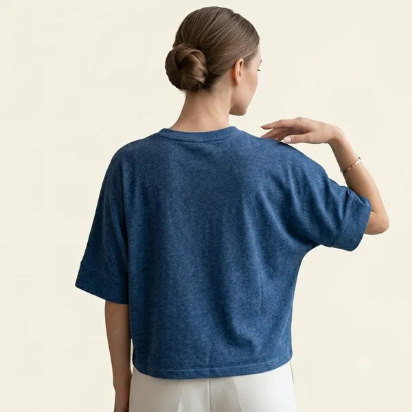 Blue_Graphic_Short_Sleeve_T-Shirt_for_Women