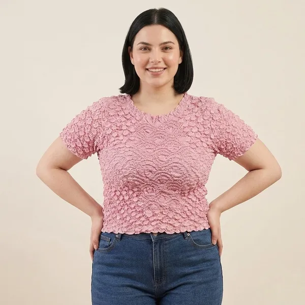 Pink_Textured_Popcorn_Satin_Top