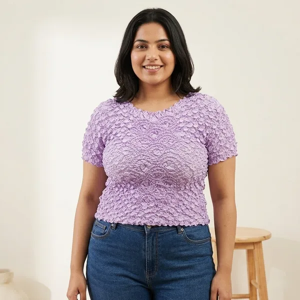Purple_Textured_Popcorn_Satin_Top