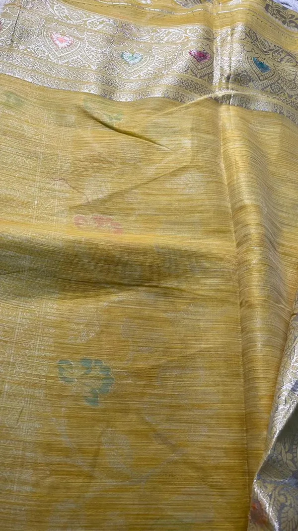 Mustard_Yellow_Silk_Floral_Brocade_Fabric