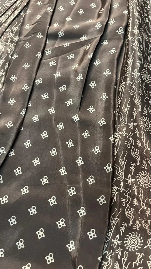 Brown_Cotton_Hand_Block_Printed_Unstitched_Fabric_For_Women