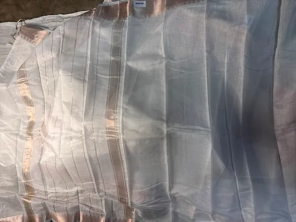 White_Silk_Saree_With_Golden_Zari_Border