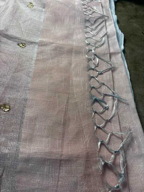 Pink_Organza_Embroidered_Saree_With_Tassel_Border_For_Women
