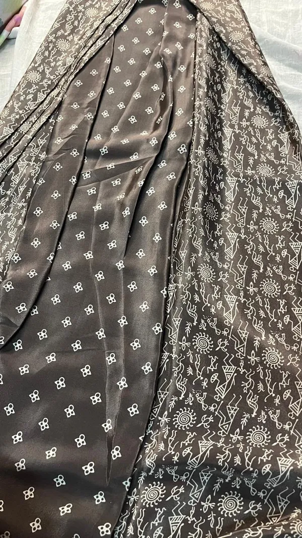 Brown_Cotton_Hand_Block_Printed_Unstitched_Fabric_For_Women