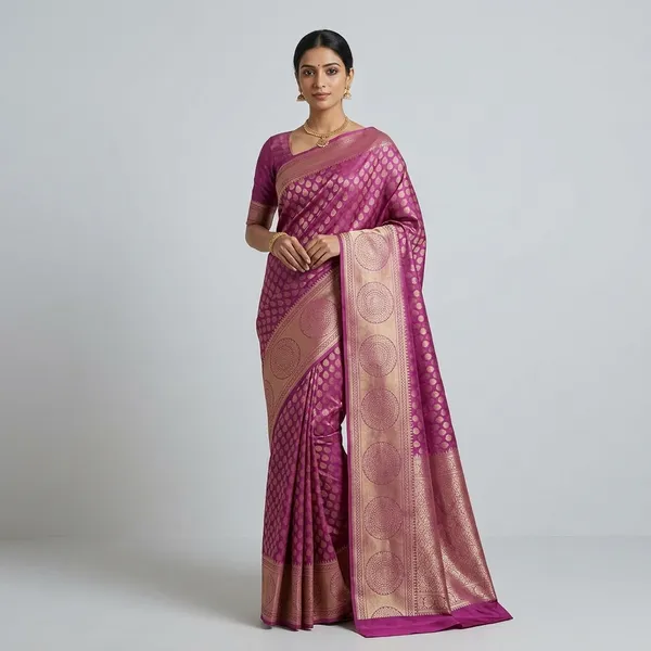 Purple_Silk_Blend_Zari_Woven_Saree_For_Women