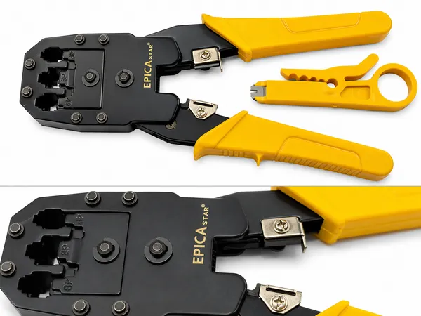 EPICA_STAR_Professional_Network_Crimping_Pliers_Tool_Kit_with_Wire_Stripper_|_RJ45/RJ12/RJ11_LAN_Cable_Crimper_|_Crimping,_Cutting_&_Stripping_Tool_for_CAT5,_CAT5e,_CAT6_Ethernet_Cables