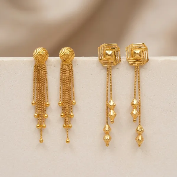Tijarah_Gold_Dangle_Earring_Brass_Gold-Plated_For_Women_Pack_Of_2
