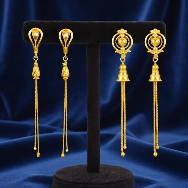 Tijarah_Gold_Drop_Earring_Brass_Gold-Plated_For_Women_Pack_Of_2