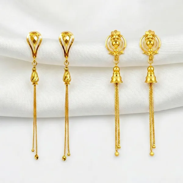 Tijarah_Gold_Drop_Earring_Brass_Gold-Plated_For_Women_Pack_Of_2
