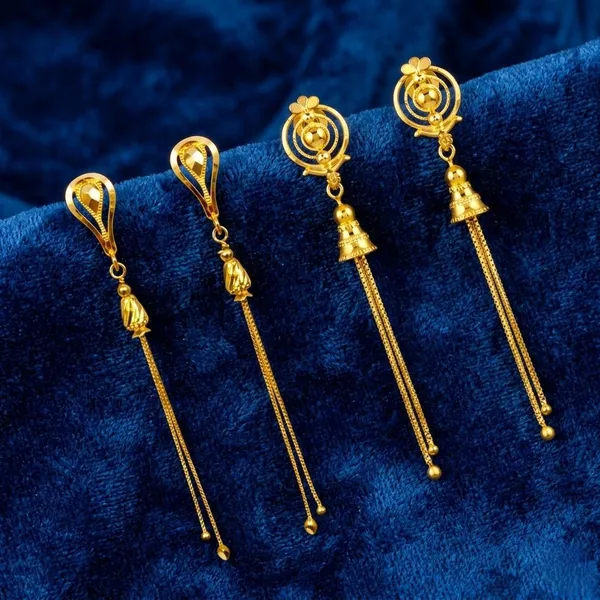Tijarah_Gold_Drop_Earring_Brass_Gold-Plated_For_Women_Pack_Of_2