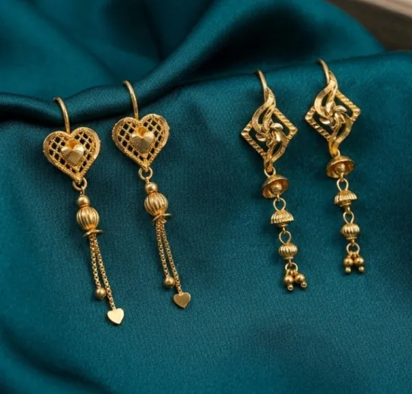 Tijarah_Gold_Dangle_Earring_Brass_Gold-Plated_For_Women_Pack_Of_2