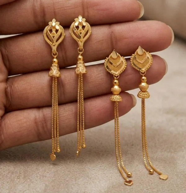 Tijarah_Gold_Dangle_Earring_Brass_Gold-Plated_For_Women_Pack_Of_2