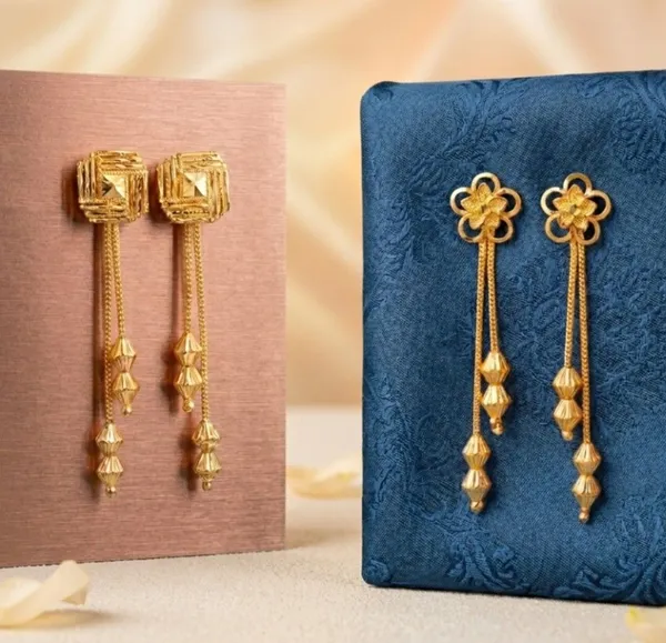 Tijarah_Gold_Drop_Earring_Brass_Gold-Plated_For_Women_Pack_Of_2