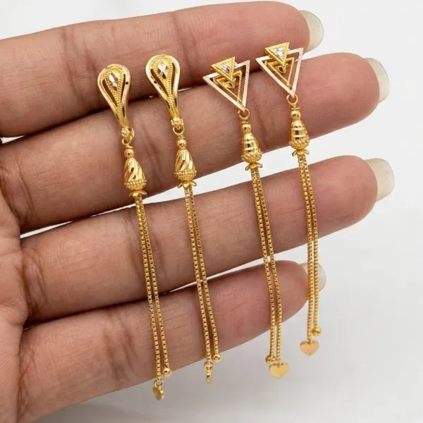 Tijarah_Gold_Chain_Link_Earring_Brass_Gold-Plated_For_Women_Pack_Of_2