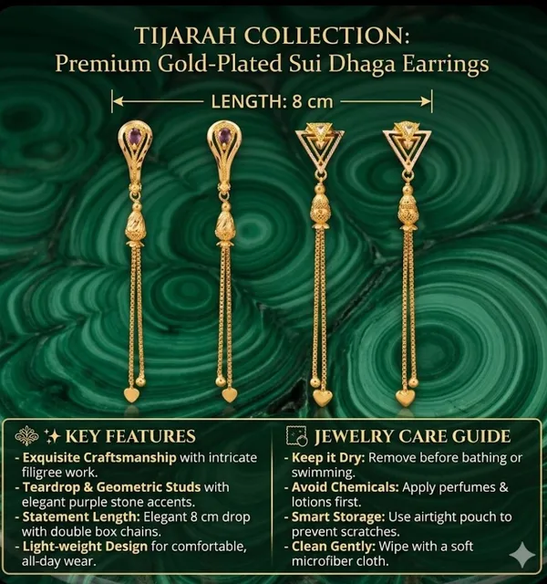 Tijarah_Gold_Chain_Link_Earring_Brass_Gold-Plated_For_Women_Pack_Of_2