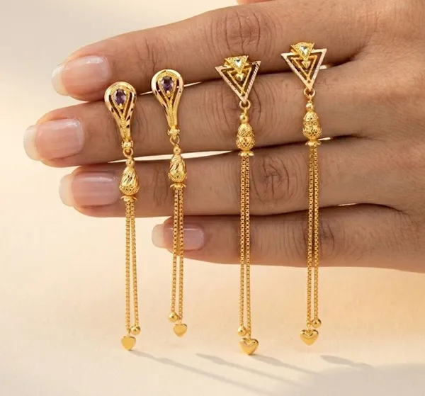 Tijarah_Gold_Chain_Link_Earring_Brass_Gold-Plated_For_Women_Pack_Of_2
