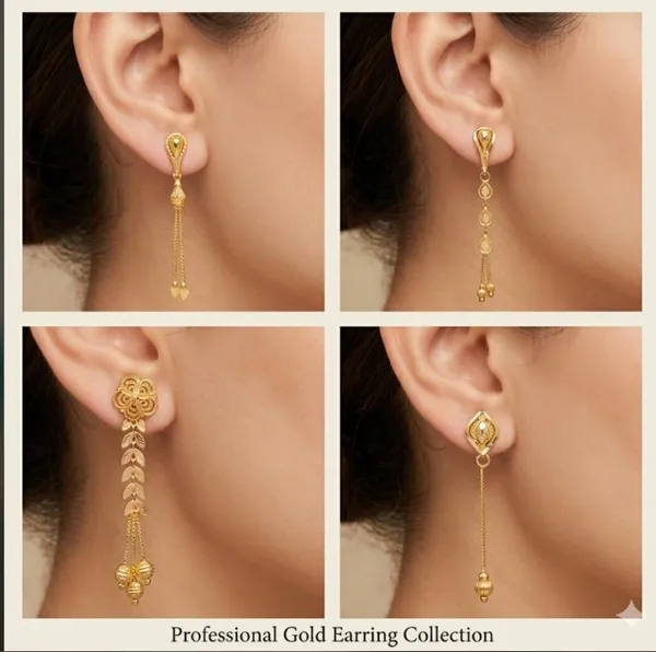 Tijarah_Gold_Dangle_Earring_Brass_Gold-Plated_For_Women_Pack_Of_4