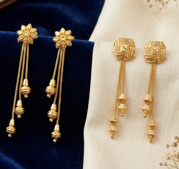 Tijarah_Gold_Dangle_Earring_Brass_Gold-Plated_For_Women_Pack_Of_2