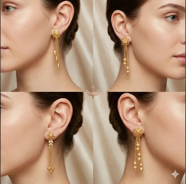 Tijarah_Gold_Dangle_Earring_Brass_Gold-Plated_For_Women_Pack_Of_4