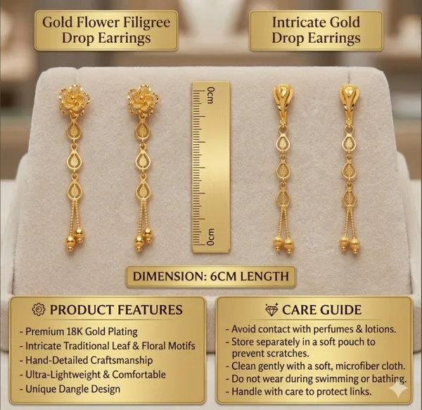 Tijarah_Gold_Drop_Earring_Brass_Gold-Plated_For_Women_Pack_Of_2