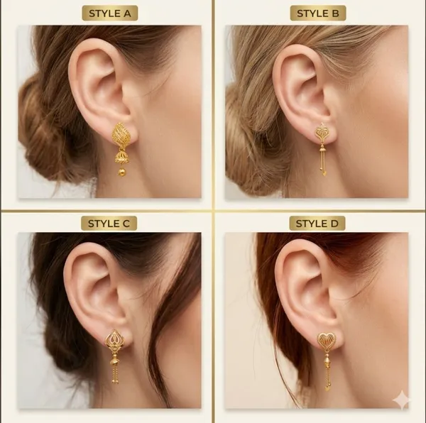 Tijarah_Gold_Dangle_Earring_Brass_Gold-Plated_For_Women_Pack_Of_4