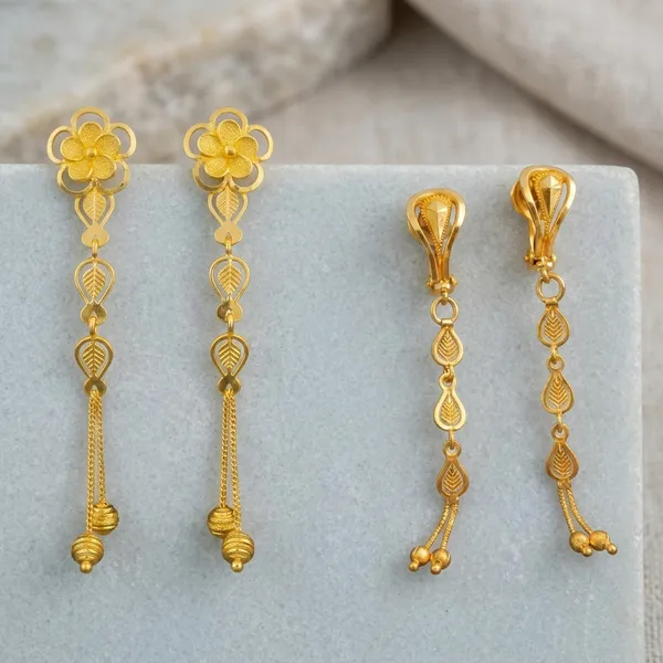 Tijarah_Gold_Drop_Earring_Brass_Gold-Plated_For_Women_Pack_Of_2