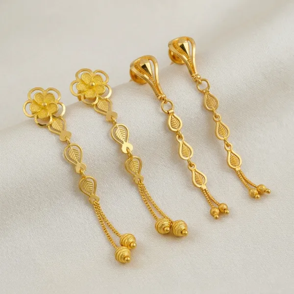 Tijarah_Gold_Drop_Earring_Brass_Gold-Plated_For_Women_Pack_Of_2
