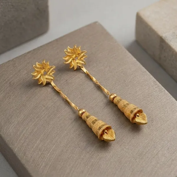 Tijarah_Gold_Drop_Earring_Brass_Gold-Plated_For_Women_Pack_Of_1