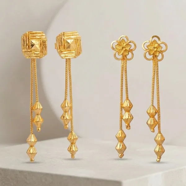 Tijarah_Gold_Drop_Earring_Brass_Gold-Plated_For_Women_Pack_Of_2