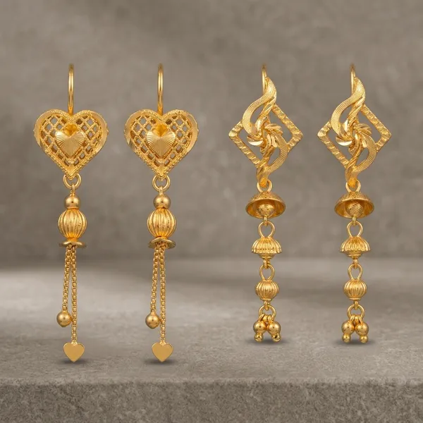 Tijarah_Gold_Dangle_Earring_Brass_Gold-Plated_For_Women_Pack_Of_2