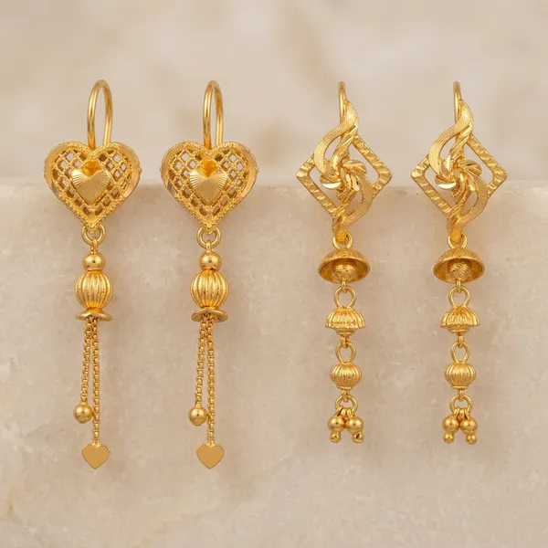 Tijarah_Gold_Dangle_Earring_Brass_Gold-Plated_For_Women_Pack_Of_2