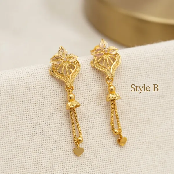Tijarah_Gold_Dangle_Earring_Brass_Gold-Plated_For_Women_Pack_Of_4
