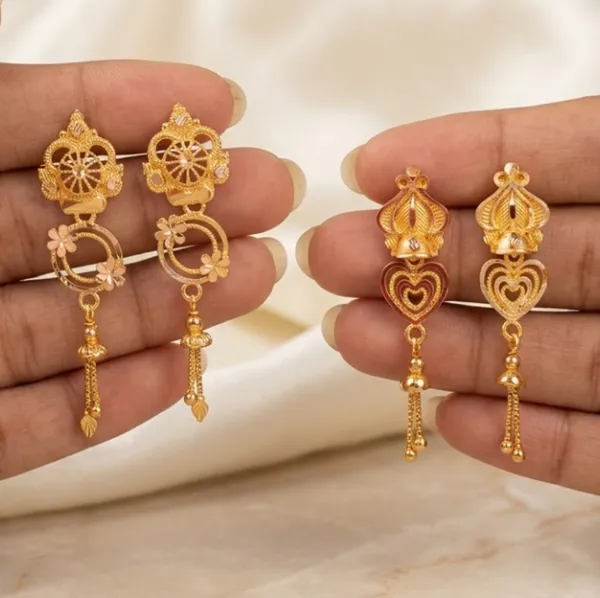 Tijarah_Gold_Drop_Earring_Brass_Gold-Plated_For_Women_Pack_Of_2