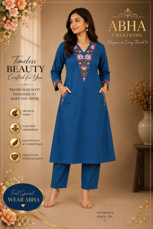 Blue_Cotton_Straight_Floral_Embroidered_Kurta_For_Women