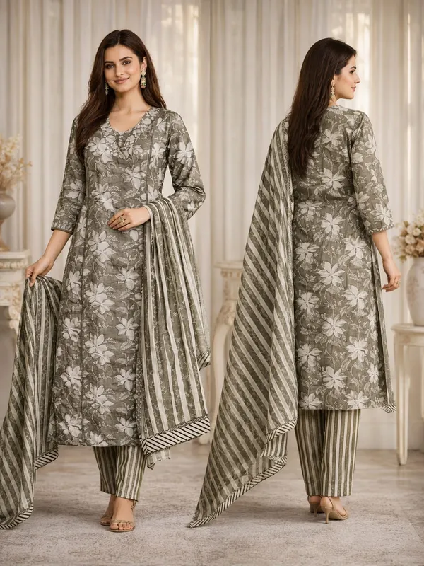 Grey_Cotton_Straight_Floral_Print_Kurta_Palazzo_Dupatta_Set_For_Women