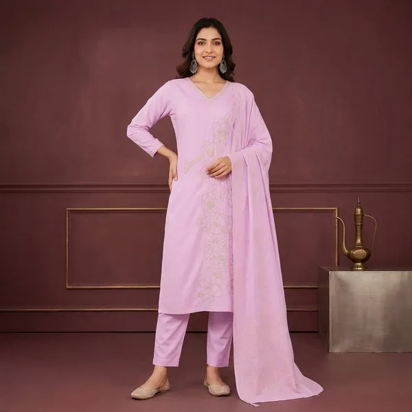 Lilac_Cotton_Straight_Embroidered_Kurta_Pant_Dupatta_Set_For_Women