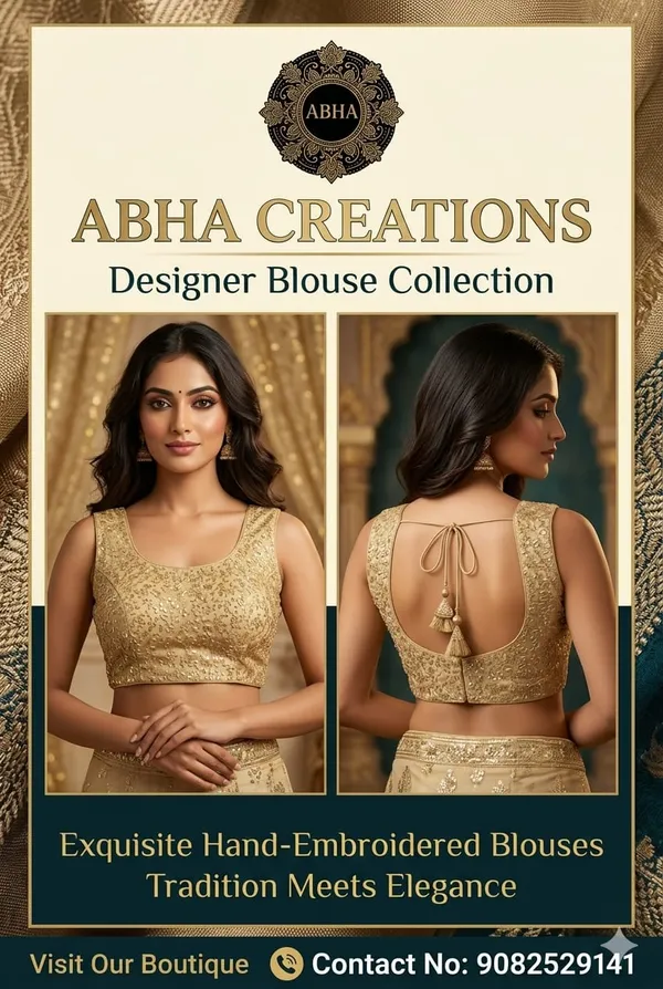 Gold_Net_Embroidered_Sleeveless_Designer_Blouse_For_Women