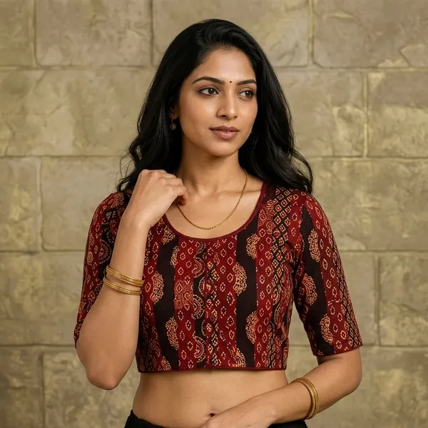 Maroon_Cotton_Printed_Tailored_Fit_Blouse_For_Women