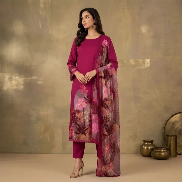 Magenta_Silk_Straight_Embroidered_Kurta_Set_For_Women
