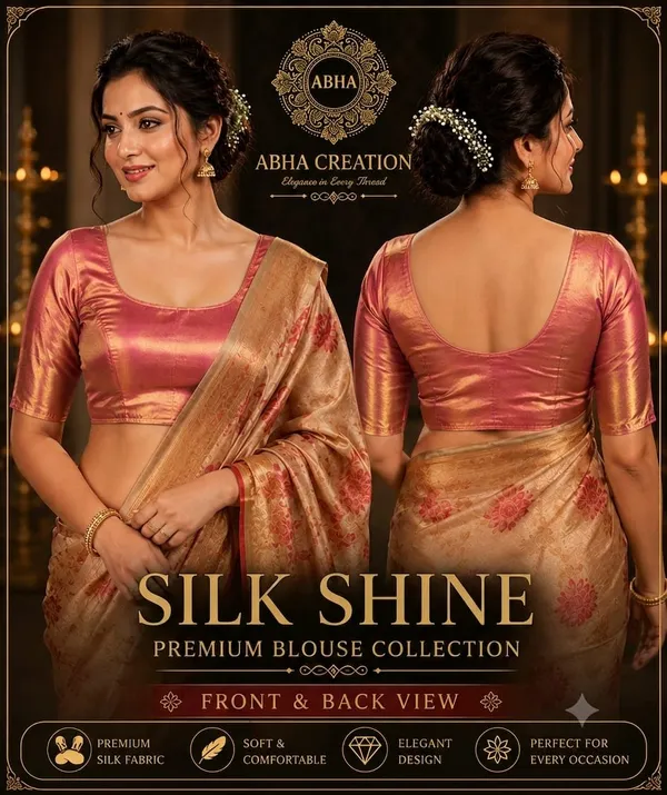 Pink_Silk_Body_Hugging_Round_Neck_Saree_Blouse_For_Women