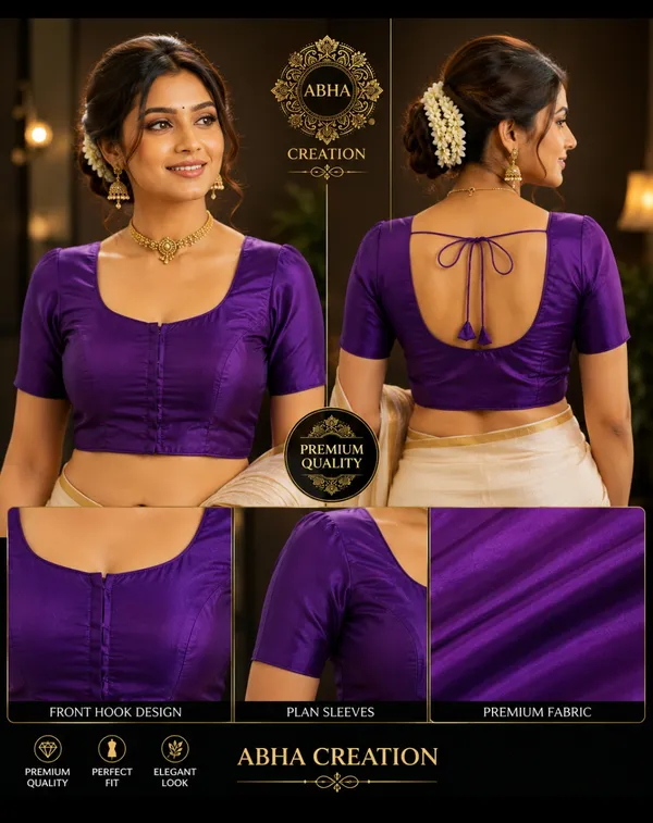 Purple_Satin_Silk_Scoop_Neck_Saree_Blouse_For_Women