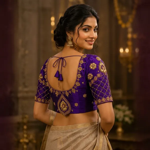 Purple_Silk_Aari_Work_Embroidered_Designer_Blouse_For_Women