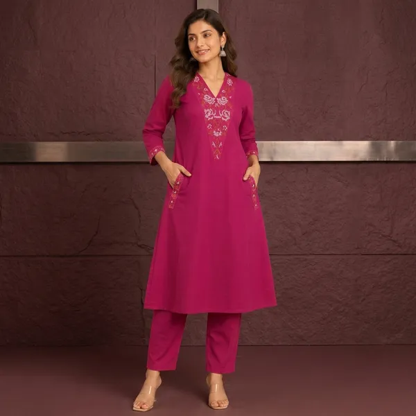 Pink_Cotton_Straight_Floral_Embroidered_Kurta_For_Women