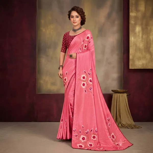 Pink_Satin_Silk_Floral_Embroidered_Saree_With_Blouse_For_Women