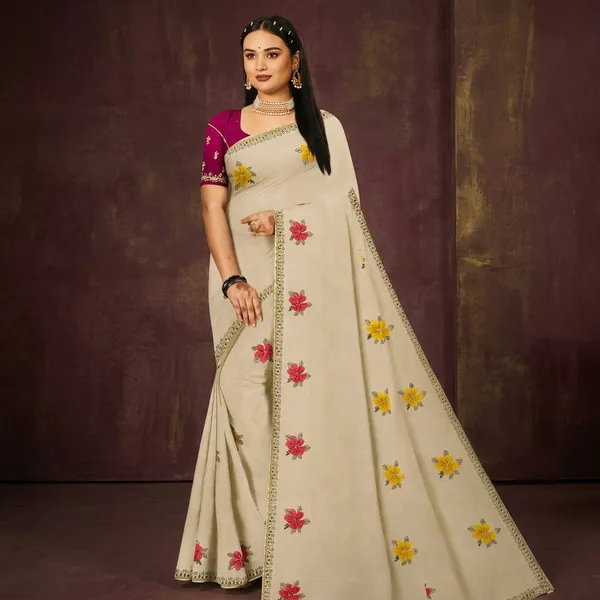 Off_White_Soft_Silk_Floral_Embroidered_Kerala_Saree_For_Women