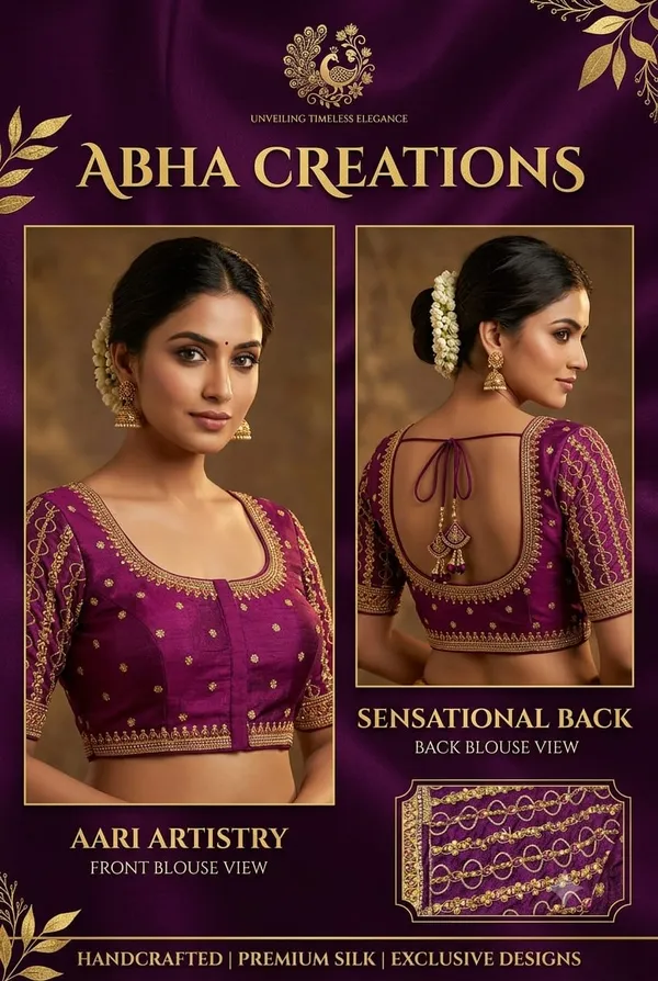 Purple_Silk_Aari_Embroidered_Saree_Blouse_For_Women