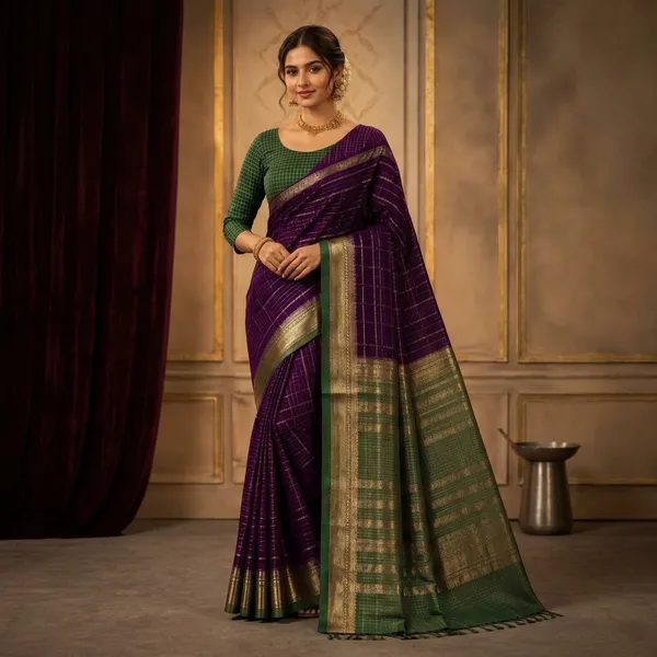 Purple_Silk_Zari_Border_Woven_Traditional_Saree_For_Women