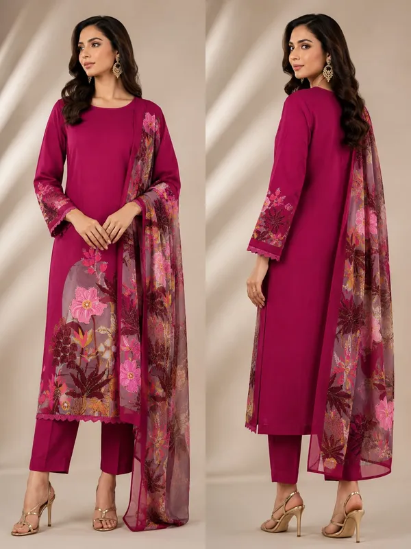 Magenta_Silk_Straight_Embroidered_Kurta_Set_For_Women